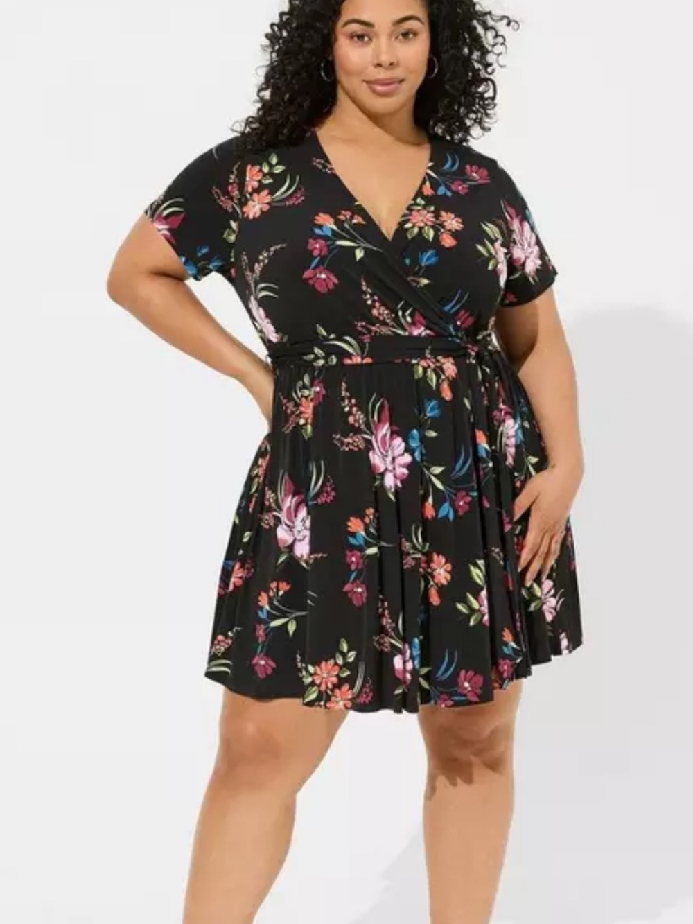 Torrid Studio Knit Surplice Romper Dress